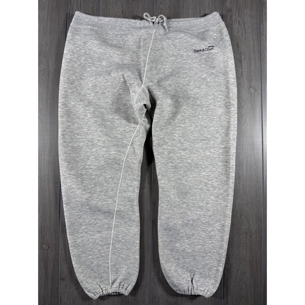 Track & Court Joggers XL Gray Vintage Athletic Sweatpants Drawstring Waist